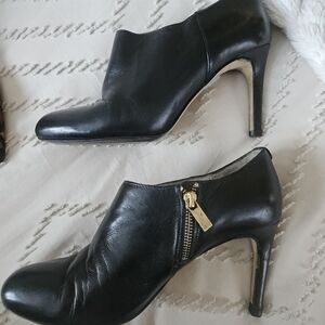 Michael Kors Black Leather Heeled Boots